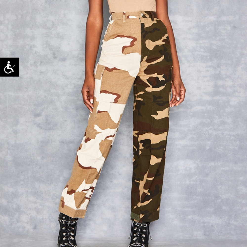 Mistress Rocks Contrast Camo Trousers XS